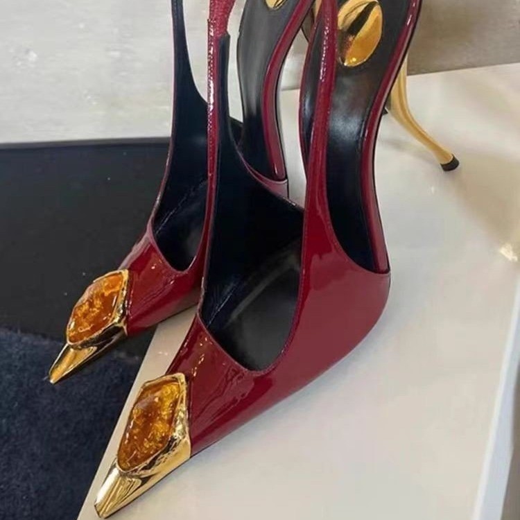 Star style Gemstone Metal Toe  - Casual Sandal Leather review and price